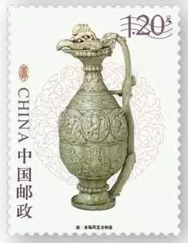 (6-3)T 唐·青釉凤首龙柄壶 1.20元