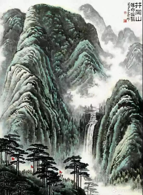 李可染 1976年作 《井冈山》 镜心