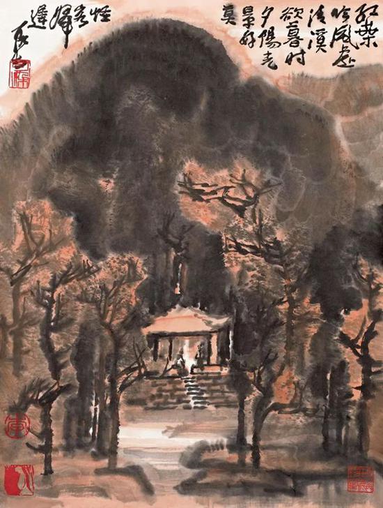 张玲麟受赠李可染佳作颇多,诚轩13春编号442《夕阳客归》亦属其一