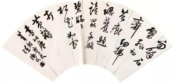 陈师曾赠杨莘耜扇面书法
