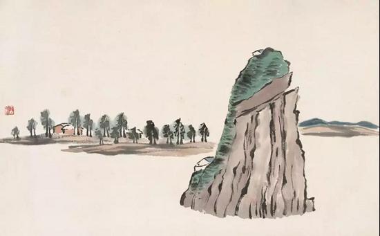 《借山图之十八小姑山》齐白石 北京画院藏