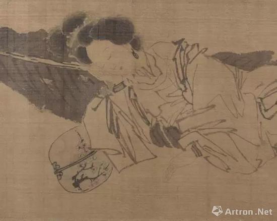 唐寅 《芭蕉美人图》 大都会艺术馆藏