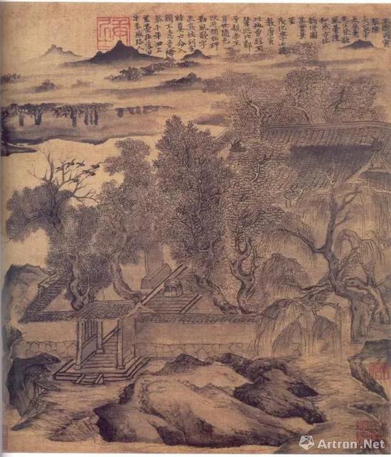唐寅 沛台实景图页 北京故宫藏