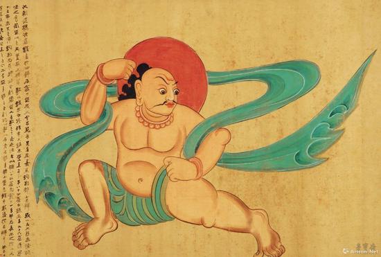 �Ŵ�ǧ ġ��κ�ػͱڻ�ҹ�� 108cm��74.8cm ���ɫ �Ĵ�����Ժ��