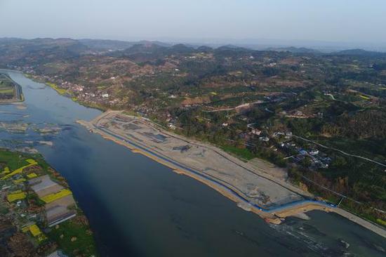 图一 四川彭山江口古战场遗址考古发掘区全景