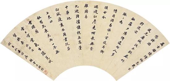 王国维 致弟子谢国桢绝笔书扇 西泠印社2018年秋拍