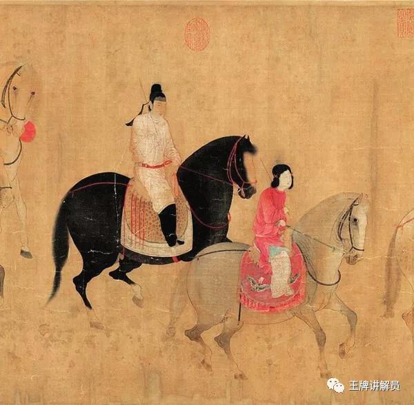 最后一段最热闹,共有六个人五匹马,其中一匹马上坐了一大一小两个人:
