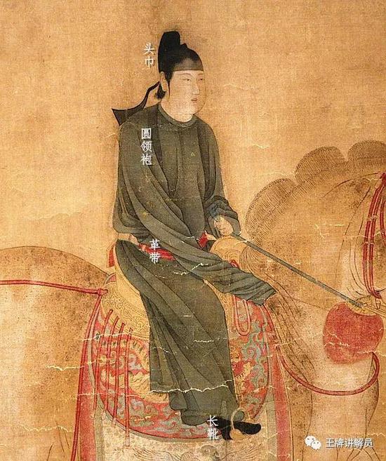男子戴的不是帽子,而是头巾,学名幞头(幞音符)